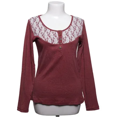 Henley T-shirt (Rød) fra Essentials Bomuld, Polyamid, Polyester