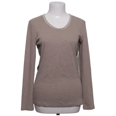 Long sleeve T-shirt (Beige) from Fabiana Filippi Cashmere, Merino wool, Silk