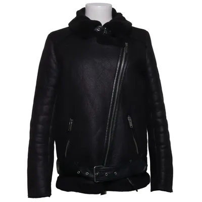Veste en peau de mouton retournée (Noir) de Softy Outerwear Collection Polyester, Polyuréthane