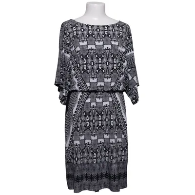 Klänning (Svart, Vit) från Alfani Elastan, Polyester