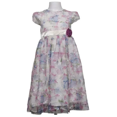 Flower girl dress (White, Multicolored) from Topolino Cotton, Polyester
