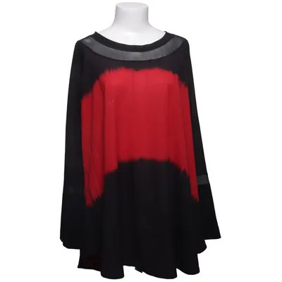 Bluse (Sort, Rød) fra Mat. Polyester