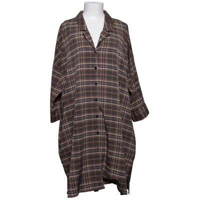 Skjortklänning (Brun, Svart, Vit, Flerfärgad) från Monki Polyester