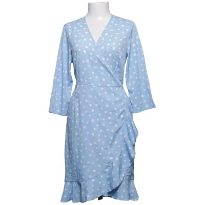 Wikkeljurk (Blauw, Wit) van Vero Moda Gerecycled polyester