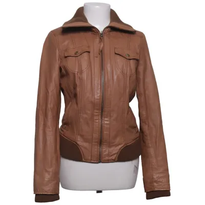 Veste en cuir (Marron) de JSFN Cuir, Polyester
