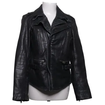 Veste de motard (Noir) de Rick Cardona Cuir