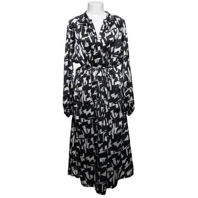 Långklänning (Svart, Vit, Flerfärgad) från Samsa Collection Polyester