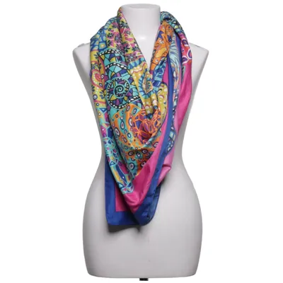 Shawl (Pink, Blue, Multicolored) Silk