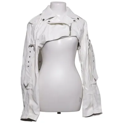 Bikerjack (Wit) van Hot & Delicious Polyester, Polyurethaan