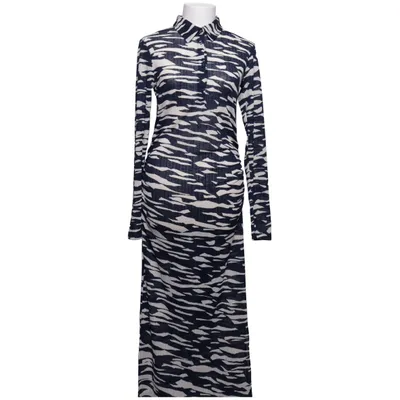 Maxi jurk (Blauw, Wit) van Lindex Elastaan, Polyester