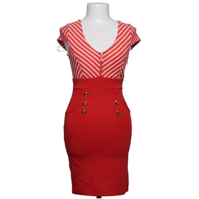 Dress (Red, White) from Koucla Polyester, Viscose