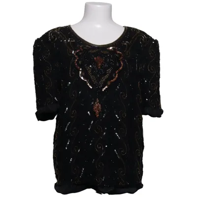 Top (Sort) fra Höpfner Polyester, Viscose