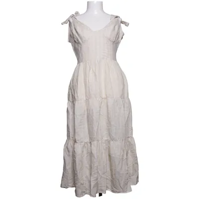 Maxikjole (Beige, Hvid) fra Pepe Jeans Linned, Viscose