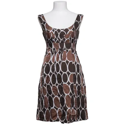 Robe portefeuille (Marron, Blanc) de ESPRIT Collection Coton, Polyester, Soie