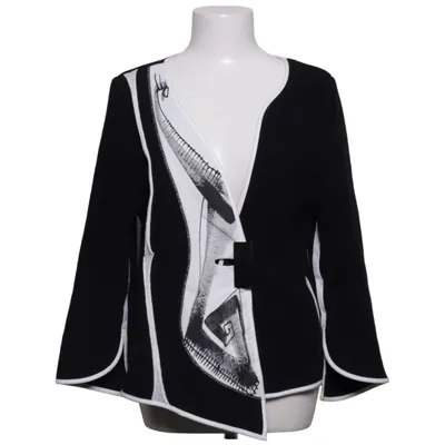Cardigan (Noir, Blanc) de Katri Acrylique, Coton