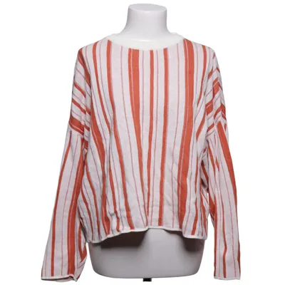 Sweater (Orange, Hvid) fra Carin Wester Bomuld, Linned