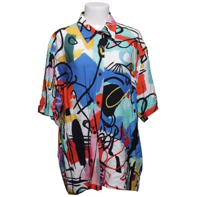 Korte mouwen shirt (Wit, Meerkleurig) van Bershka Polyamide, Viscose