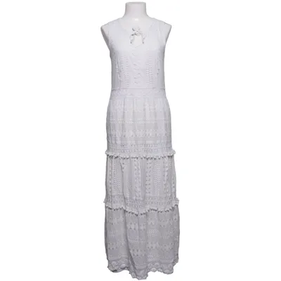 Maxi jurk (Wit) van Gina Katoen, Polyamide, Polyester