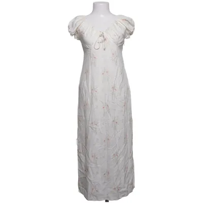 Kleid (Weiß, Mehrfarbig) von Divided by H&M Viskose, Leinen