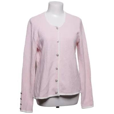 Strickjacke (Pink, Weiß) von Prêt Baumwolle