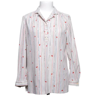 Pyjamasskjorte (Hvid, Flerfarvet) fra Petri Comfort Polyester