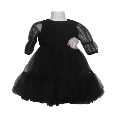 Dress (Black) from Monnalisa Cotton, Polyamide