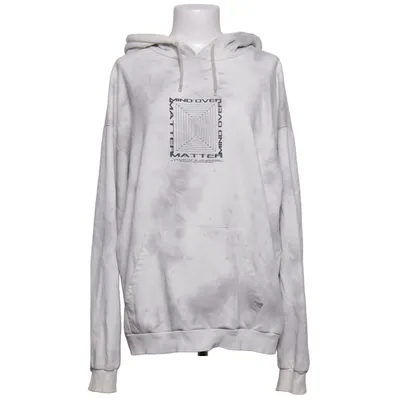 Huvtröja (Vit, Grå) från Revival Tees Bomull, Elastan, Polyester