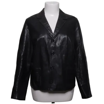 Leren blazer (Zwart) van Tjaders Malung Leer
