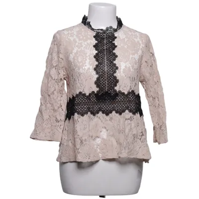 Blus (Beige, Svart) från Zara Bomull, Polyamid