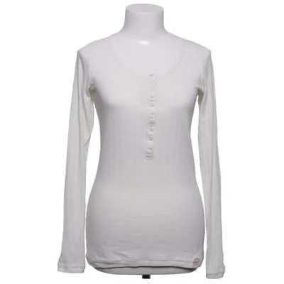 T-shirt manches longues (Blanc) de Superdry Coton, Polyester