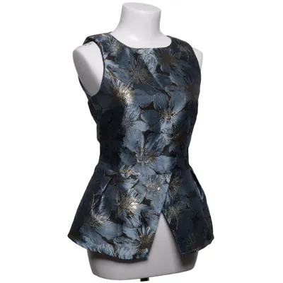 Peplumbluse (Blå, Flerfarvet) fra Orsay Metallfiber, Polyester