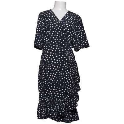 Omlottklänning (Blå, Vit) från Zizzi Elastan, Återvunnen polyester