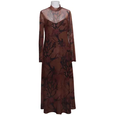 Maxi dress (Brown, Black) from Allsaints Elastane, Polyester