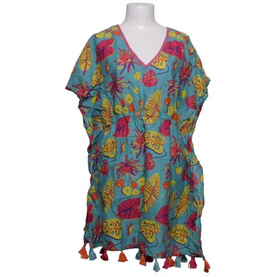 Kaftan (Blau, Mehrfarbig) von Jo & Mr. Joe Baumwolle, Viskose