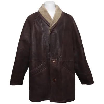 Veste en peau de mouton retournée (Marron) de Astor Cuir