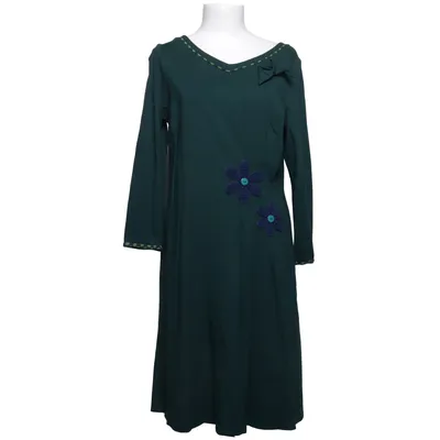 Klänning (Grön, Lila) från Du Milde Elastan, Polyester, Viskos