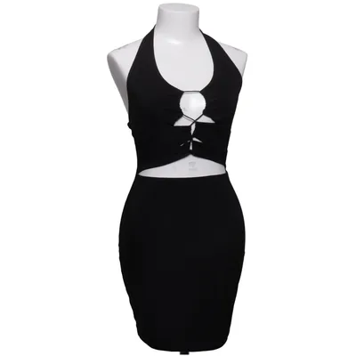 Halterneckklänning (Svart) från Naked Wardrobe Elastan, Polyester