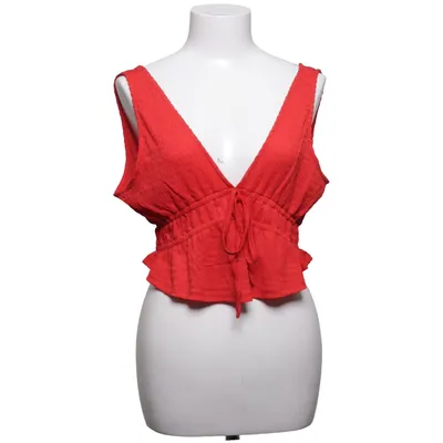 Crop top (Rood) van Edited Elastaan, Gerecycled polyester