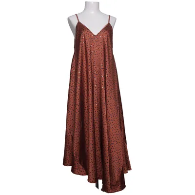 Maxi dress (Brown, Multicolored) from Made in italy Elastane, Silk, Viscose