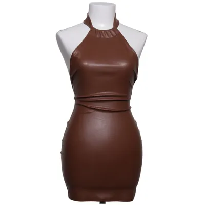 Halterneck dress (Brown) from Missy Empire Elastane, Polyester