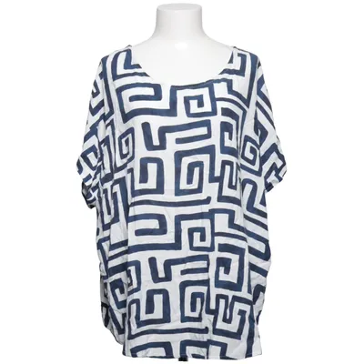 Top (Blauw, Wit) van Paprika Viscose