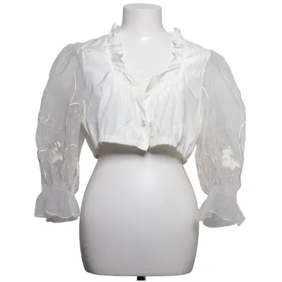 Dirndl blouse (White) from Edel Heiss Polyester, Viscose