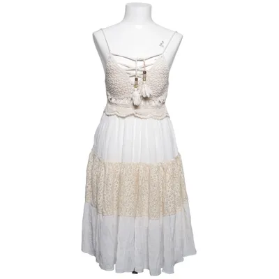 Robe de plage (Beige, Blanc) Coton, Polyester