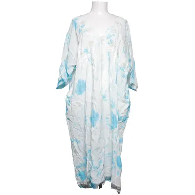 Dress (White, Blue) from Agencies Turquoise Linen