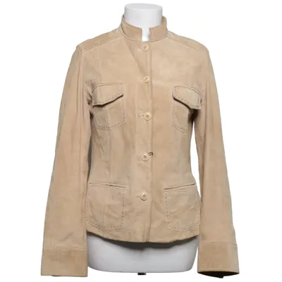 Läderjacka (Beige) från Conbipel Skinn