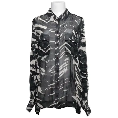 Bluse (Sort, Grøn, Hvid) fra Summum Woman