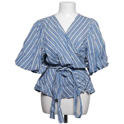 Slå-om bluse (Blå, Hvid) fra H&M Modern Classic Bomuld, Polyester