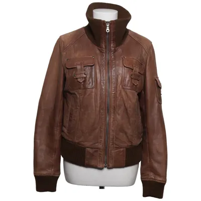 Leren jack (Bruin) van Rock'n Blue Katoen, Leer, Polyester
