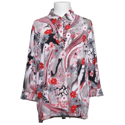 Bluse (Rød, Hvid, Sort) fra Lady Fashion Bomuld, Elastan, Viscose