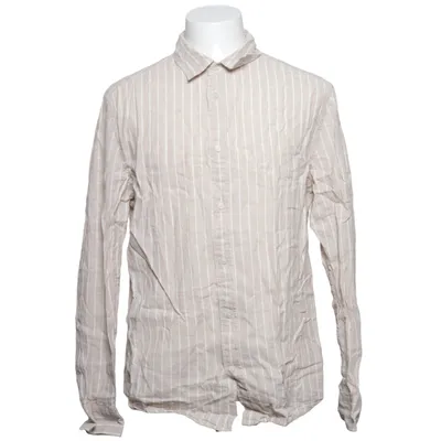 Skjorte (Beige) fra H&M Man Linned, Bomuld